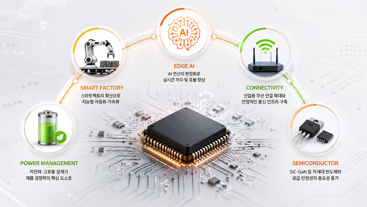 2026년 산업용 전자부품 시장에서 주목해야 할 5가지 변화